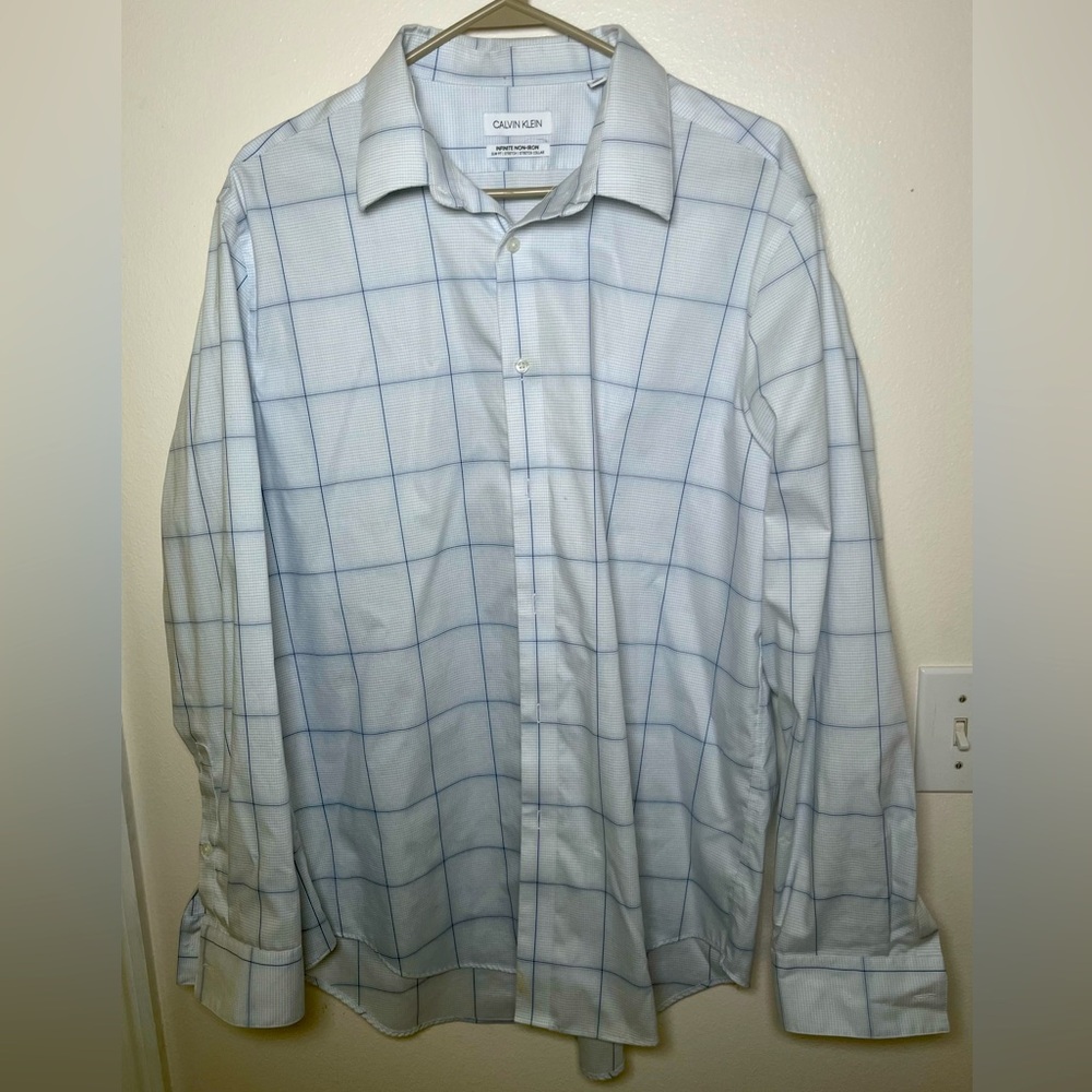 Men’s Calvin Klein dress shirt blue size XL